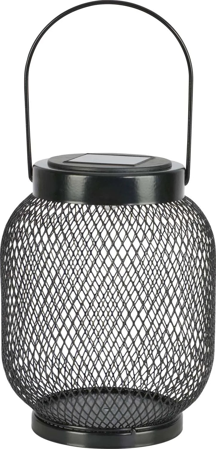 Latarenka solarna LED LEVATA IP44 śr. 14,5 cm czarna