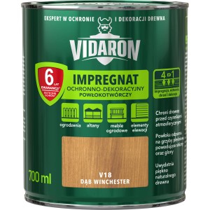 VIDARON Impregnat do drewna, odcień Dąb Winchester, puszka 700ml.