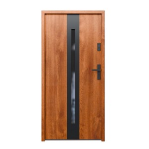 Drzwi zewnętrzne stalowe Aeris BL złoty dąb 90P