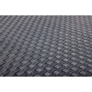 Zbliżenie plecionej powierzchni donicy t.b.t.