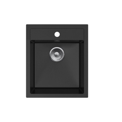 Zlewozmywak Petit 1-kom. czarny 51x43 cm