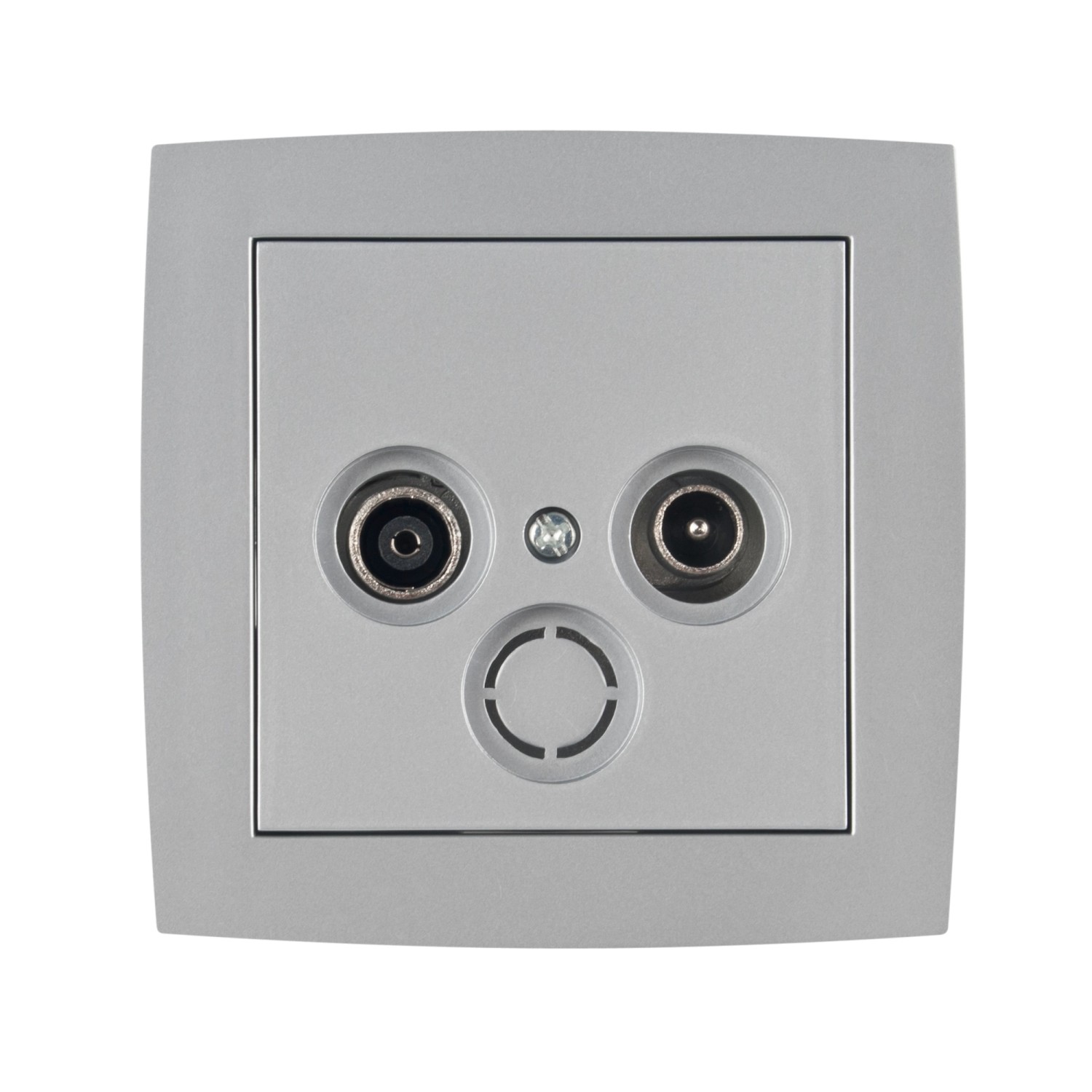 OBI Gniazdo przyłączeniowe ISDN srebrne wraz z ramką