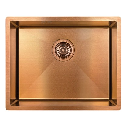 Laveo Zlewozmywak podwieszany MARMARA 1-kom. miedziany - 54 x 44 cm