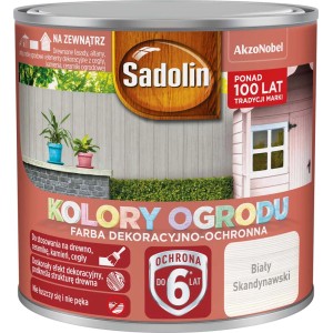 Sadolin farba ochronna do drewna, Biały Skandynawski. Ochrona i kolor dla drewna na zewnątrz.