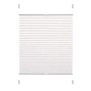 Biała roleta t.b.t. do okien, widok szczegółowy.