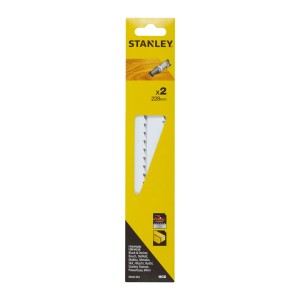 Brzeszczoty do piły szablastej Stanley, 2 szt., 228 mm, stal HCS, do drewna i plastiku.