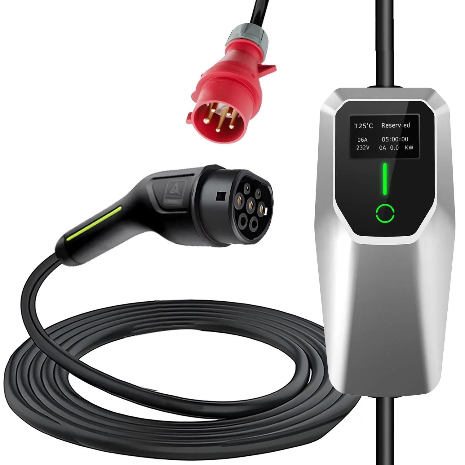 Junsun Mobilna EV Ładowarka 11 kW 3-fazowy 8 m 6-16A