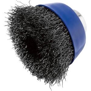 LUX Stalowa szczotka garnkowa, Ø 65 mm, do wiertarek. Idealna do usuwania rdzy i czyszczenia.