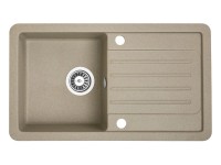 Zlewozmywak Luzon 1-kom. beżowy 76x44 cm