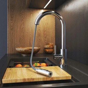 Granitan Bateria kuchenna z wyciąganą wylewką Loseto chrom