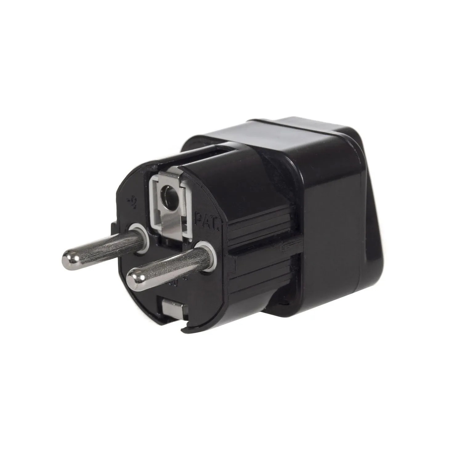 Maclean Adapter gniazdo UK na wtyk EU, czarny