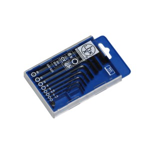 Zestaw kluczy trzpieniowych LUX Classic, 8-częściowy, z kluczami sześciokątnymi w praktycznym pudełku z tworzywa sztucznego.