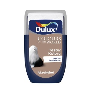 Tester koloru Dulux „Drzewo sandałowe“: Odcień drzewa sandałowego do ścian.