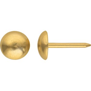 Złote gwoździe tapicerskie LUX, 10x12,5 mm, 42 sztuki, ocynkowane, do tapicerowania mebli.