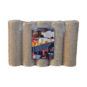 Paczka brykietów drzewnych t.b.t. (ok. 10 kg) do kominka i pieca.