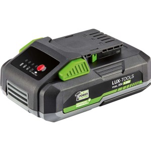 Akumulator LUX-TOOLS AK-20/4.0, 20 V, 4 Ah do urządzeń 1 PowerSystem. Szary z zielonymi akcentami.
