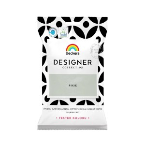 Próbka koloru 'Pixie' Beckers Designer Collection, pastelowa zielona farba do ścian w saszetce.