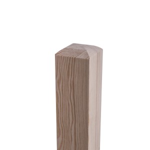 Drewniany słupek do balustrad i poręczy, naturalne wykończenie.