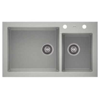 Zlewozmywak A-Point 14 2-kom. szary 86x50 cm