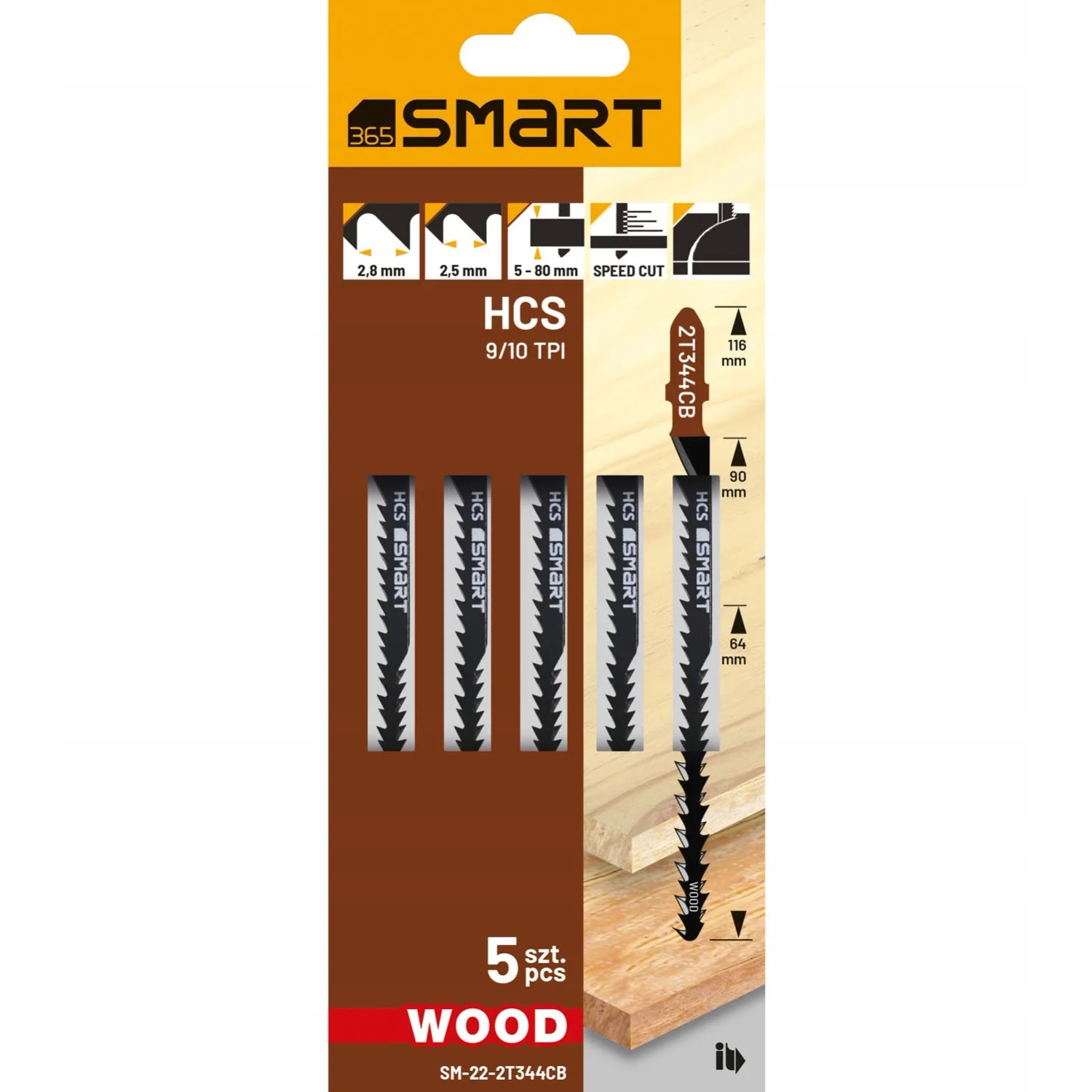 SMART365 Brzeszczot do wyrzynarki WOOD 9-10 TPI 152 mm - 5 szt. kupuj w OBI