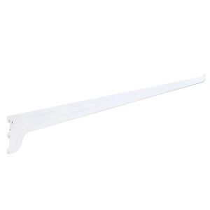 Biały wspornik do płyt konstrukcyjnych mebli do montażu na ścianie.