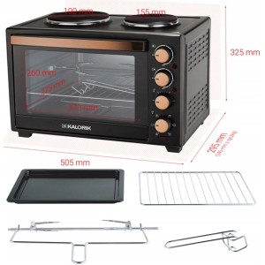 Kalorik Mini piekarnik z rożnem obrotowym 3300W 30L