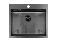Laveo Zlewozmywak MALAWI 1-kom. grafitowy - 58 x 50 cm