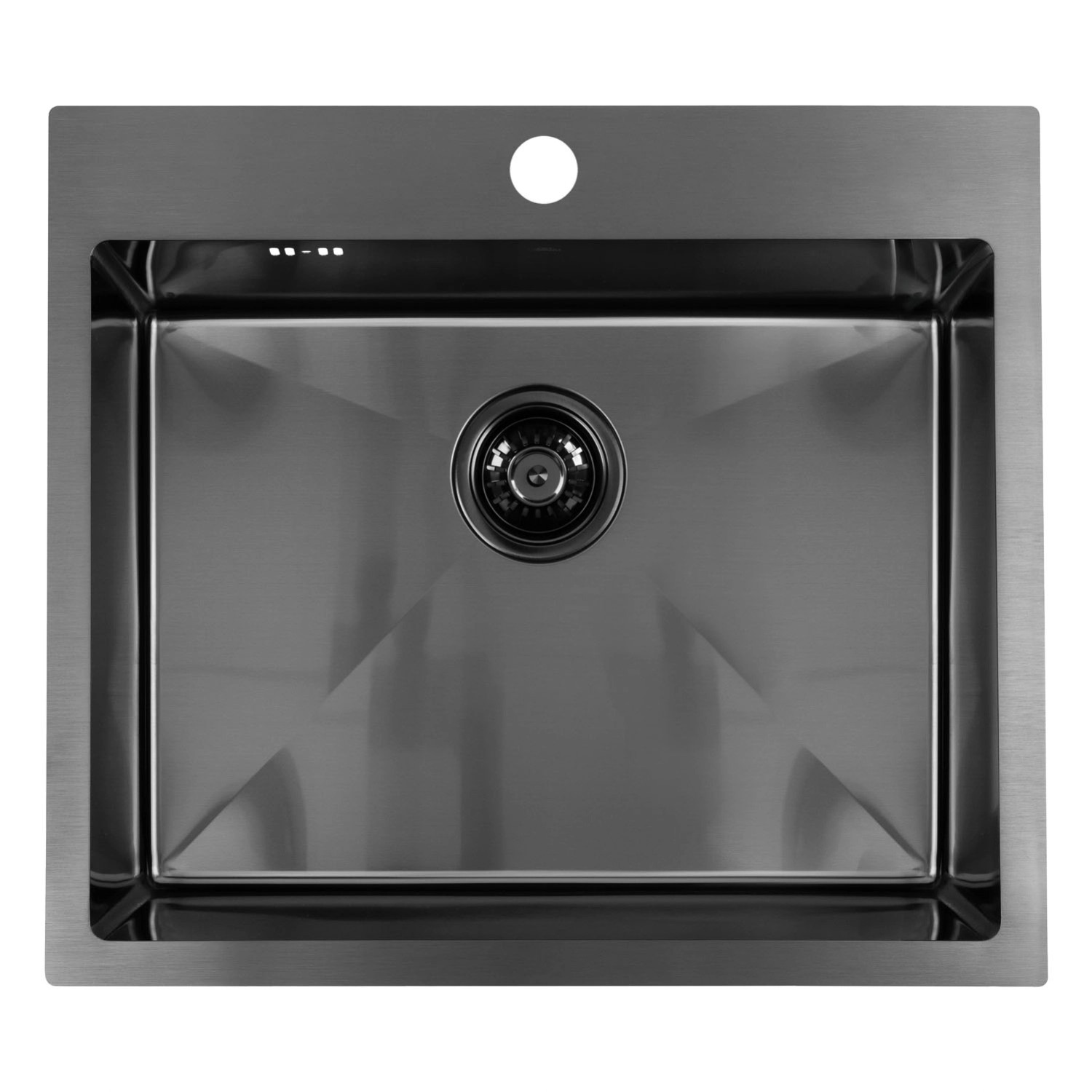 Laveo Zlewozmywak MALAWI 1-kom. grafitowy - 58 x 50 cm