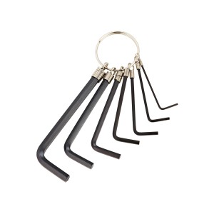 Zestaw kluczy trzpieniowych LUX, 7-częściowy, z pierścieniem do przechowywania.