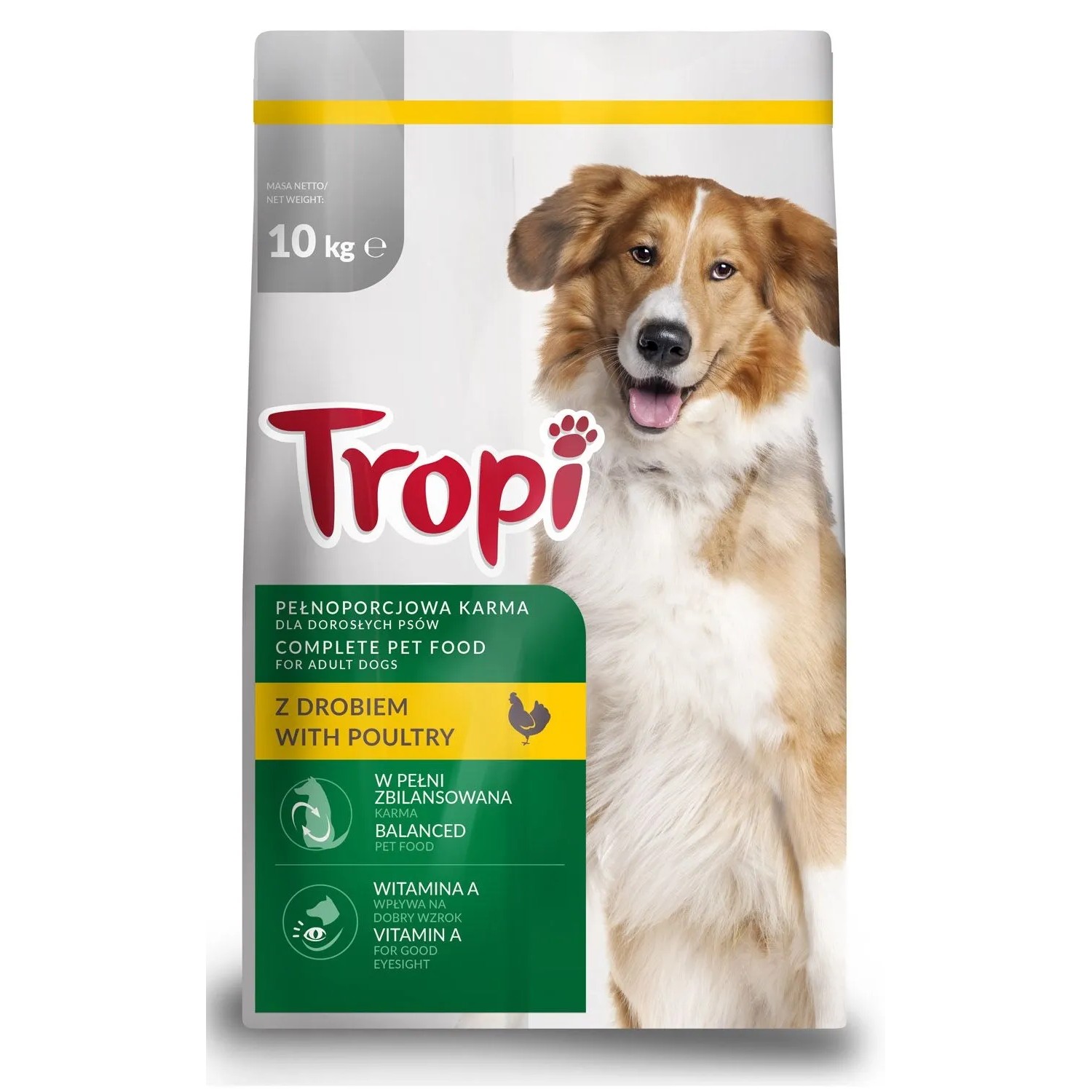 Tropi Sucha karma dla psów, z drobiem 10 kg