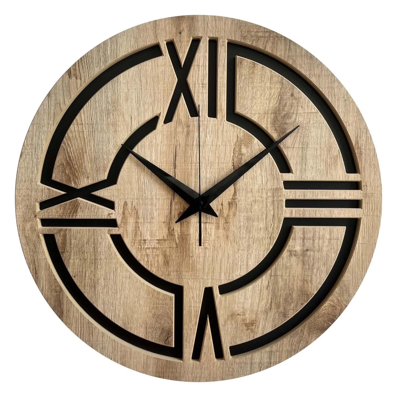 STYLER Zegar 3D CLOCK ETHAN CL008 śr. 57 cm brązowo-czarny