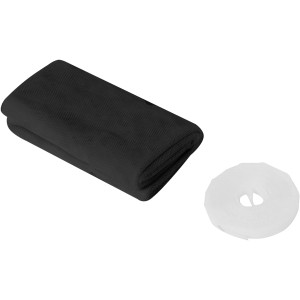 Czarna moskitiera okienna 130x150cm z taśmą Velcro dla łatwej instalacji.