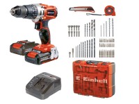 Einhell Wiertarko-wkrętarka udarowa TE-CD 18/2 Li-i 2x2,0 Ah