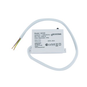 Akcesorium czujnika ruchu WZ20 z kablem i białą obudową.