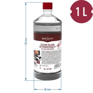 Butelka 1L żelowego paliwa do podgrzewaczy t.b.t. do winiarstwa i przetwórstwa.