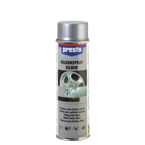 Presto Spray do felg Srebrny 500ml do felg stalowych i aluminiowych.