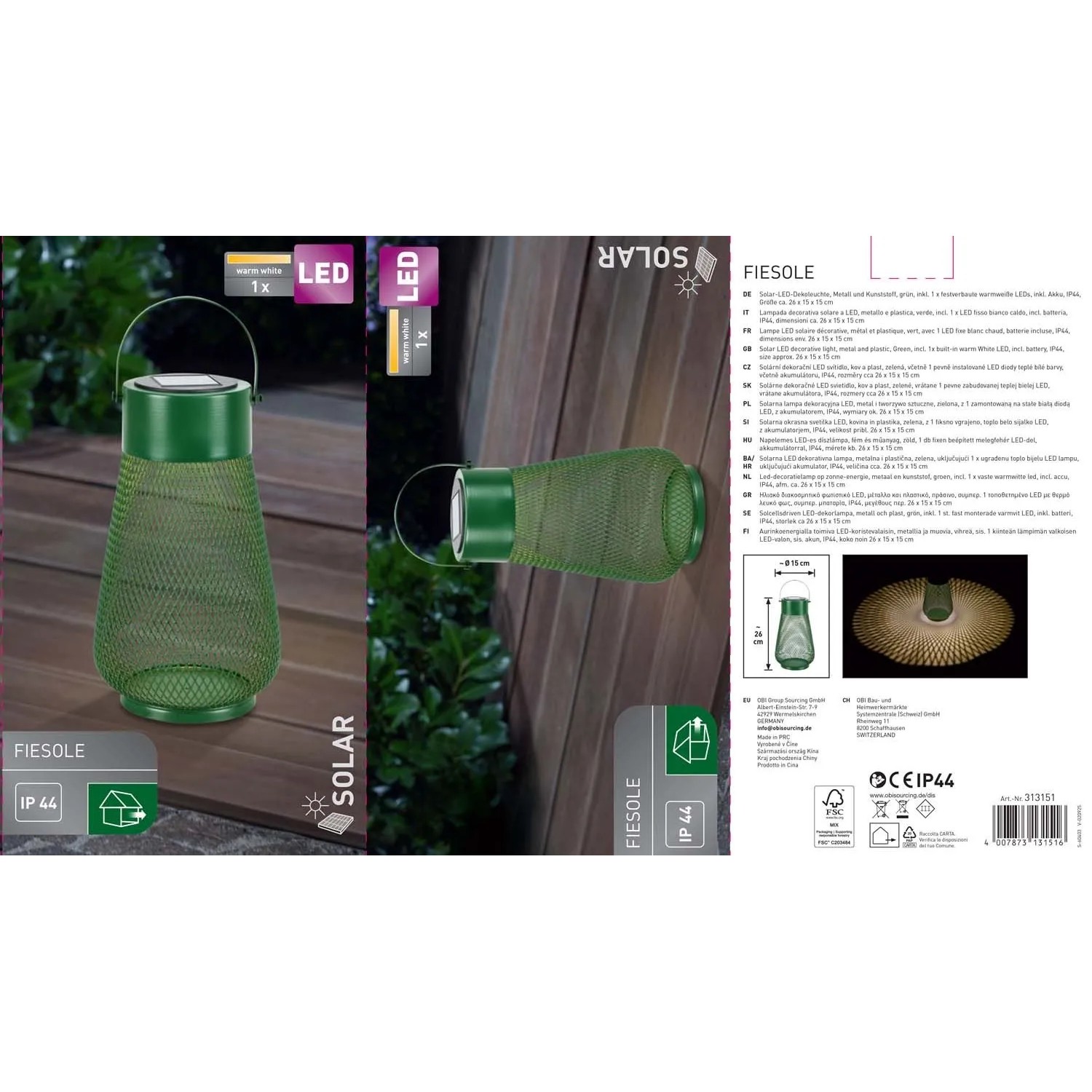 Latarenka solarna LED FIESOLE IP44 śr. 15 cm zielona_5