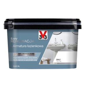Wiadro farby do łazienek t.b.t., odpowiednie do armatury i powierzchni wodoodpornych.