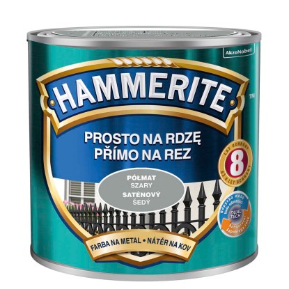 Hammerite Emalia antykorozyjna szara półmat 250 ml