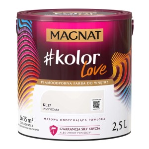 Magnat #kolorLove jasnoszara farba do ścian, 2.5L.