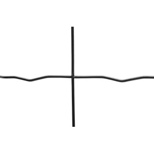 Zbliżenie czarnego ogrodzenia z drutu. Kategoria: Panele ogrodzeniowe i siatka ogrodzeniowa.