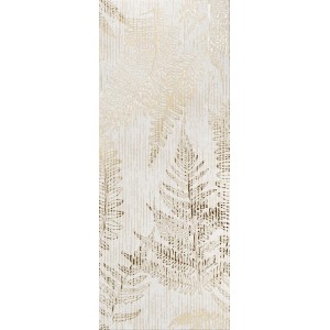 Płytka dekoracyjna ze złotym wzorem paproci na ściany i podłogi.