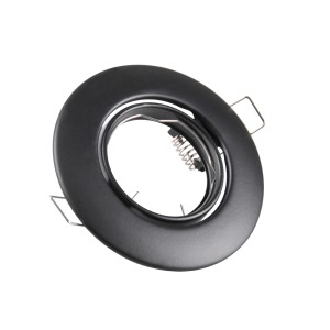 Czarna oprawa LED do zabudowy t.b.t. do lamp sufitowych.