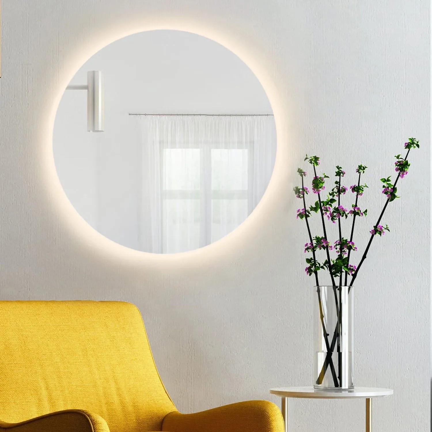 Lustro LED Bright NoEdgesRound 60 cm Zimne 60x60 cm