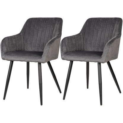 Zestaw krzeseł welurowych ZORA - 2 szt.
