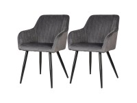 Zestaw krzeseł welurowych ZORA - 2 szt.