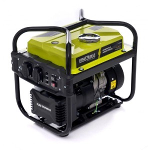 Kompaktowy, żółto-czarny agregat prądotwórczy na budowę i do ogrodu.