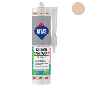 Atlas Silikon Sanitarny Silton S, beżowy, do łazienki i kuchni