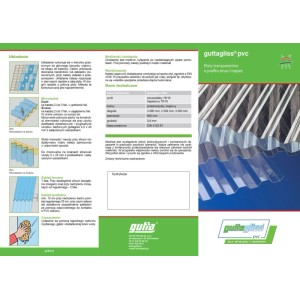 Gutta Płyta trapezowa Guttagliss PVC transparentna 250 cm x 90 cm