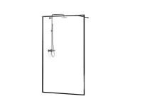 Durasan Kabina prysznicowa Black Matt walk-in 90x200